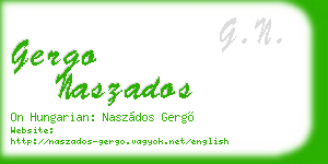 gergo naszados business card