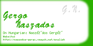 gergo naszados business card